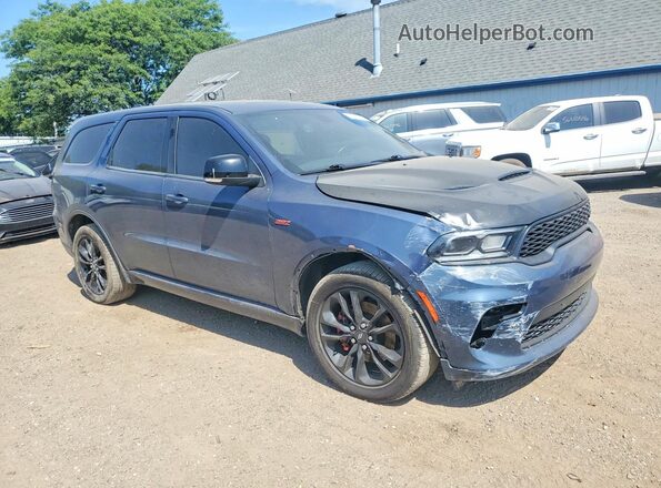 1C4SDJCT5MC723811 2021 DODGE DURANGO Синий Передняя правая четверть