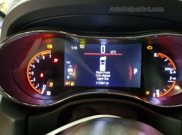 1C4SDJCT6HC747881 2017 DODGE DURANGO Black Instrument cluster view
