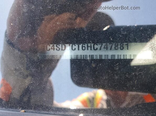 1C4SDJCT6HC747881 2017 DODGE DURANGO Black VIN sticker view