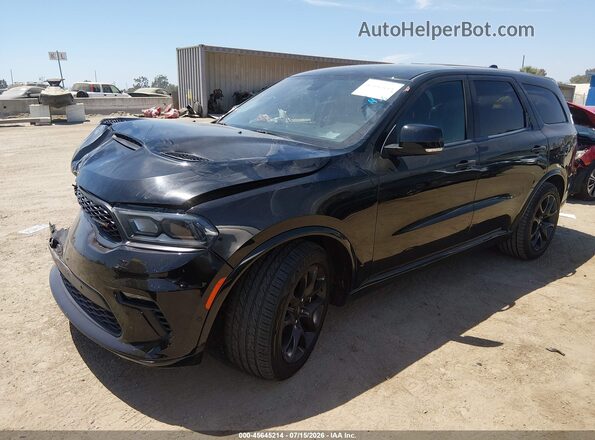 1C4SDJCT6NC222394 2022 DODGE DURANGO Black წინა მარცხენა ხედი სამი მეოთხედიდან