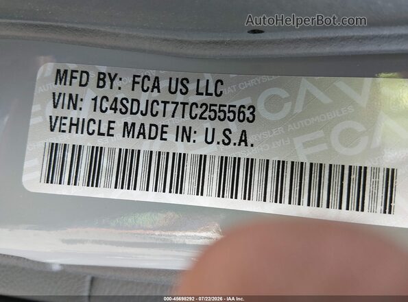 1C4SDJCT7TC255563 2026 DODGE DURANGO Серый Вид подкапотного пространства