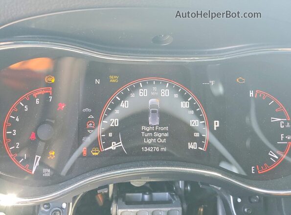 1C4SDJCT8HC659947 2017 DODGE DURANGO White Instrument cluster view