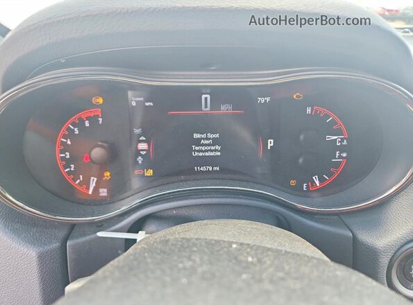 1C4SDJCT8JC205851 2018 DODGE DURANGO White Instrument cluster view