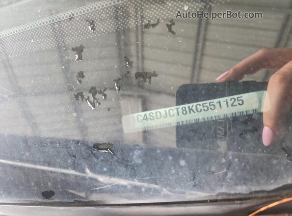 1C4SDJCT8KC551125 2019 DODGE DURANGO Black VIN sticker view