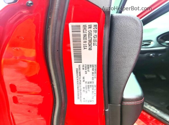 1C4SDJCT9MC547149 2021 DODGE DURANGO Red VIN կոդի պիտակի տեսք