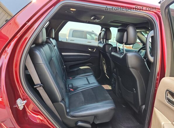 1C4SDJCTXKC535699 2019 DODGE DURANGO Burgundy Widok wnętrza z tyłu