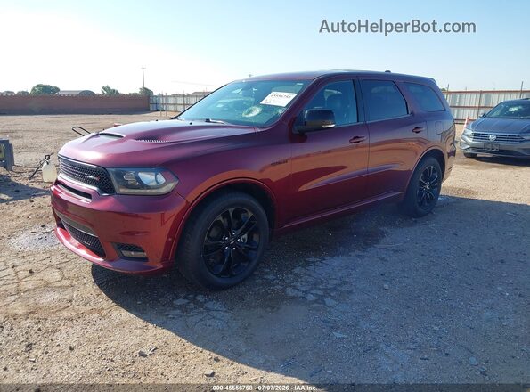 1C4SDJCTXLC432557 2020 DODGE DURANGO Maroon წინა მარცხენა ხედი სამი მეოთხედიდან