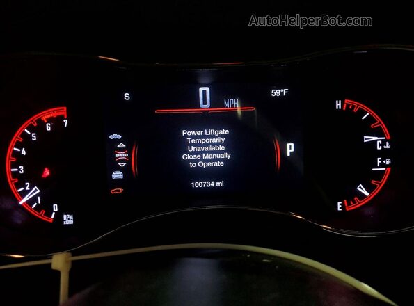 1C4SDJET5GC485976 2016 DODGE DURANGO Gray Vista del cuadro de instrumentos