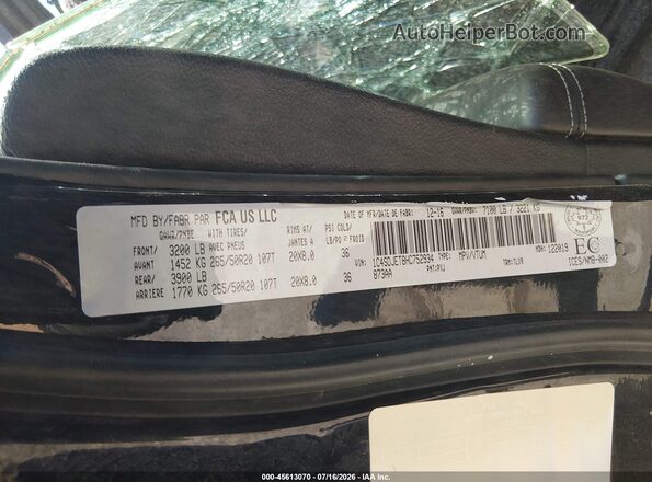 1C4SDJET8HC752934 2017 DODGE DURANGO Черный Вид подкапотного пространства