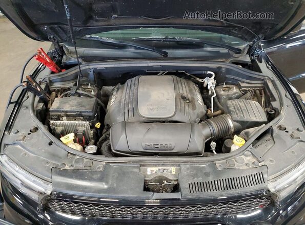 1C4SDJFTXMC683785 2021 DODGE DURANGO Black Vista del compartimento del motor
