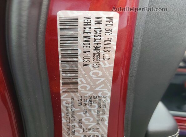 1C4SDJH94PC555130 2023 DODGE DURANGO Two Tone Widok naklejki z numerem VIN