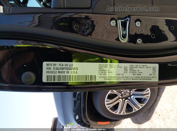 1C4SJSBP3SS524875 2025 JEEP WAGONEER L Black Vista del compartimento del motor