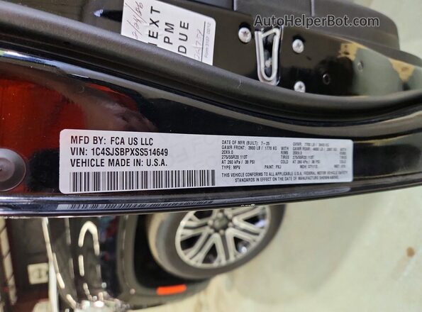 1C4SJSBPXSS514649 2025 JEEP WAGONEER Black სალონის 360-გრადუსიანი ხედი