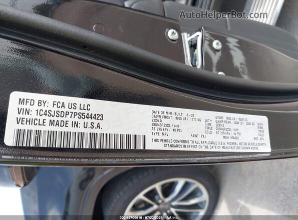 1C4SJSDP7PS544423 2023 JEEP WAGONEER L Black Вид підкапотного простору