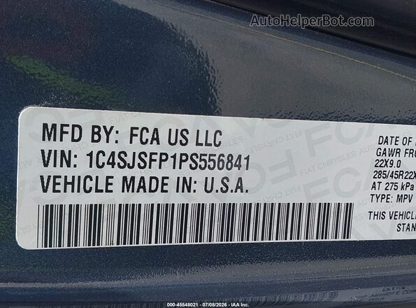 1C4SJSFP1PS556841 2023 JEEP GRAND WAGONEER L Black Widok komory silnika