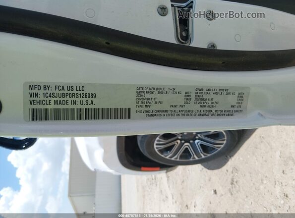 1C4SJUBP0RS126089 2024 JEEP WAGONEER White Շարժիչի բաժամունքի տեսք