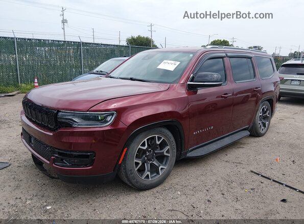 1C4SJVDP5PS553476 2023 JEEP WAGONEER Red Առջևի ձախ երեք քառորդ տեսարան