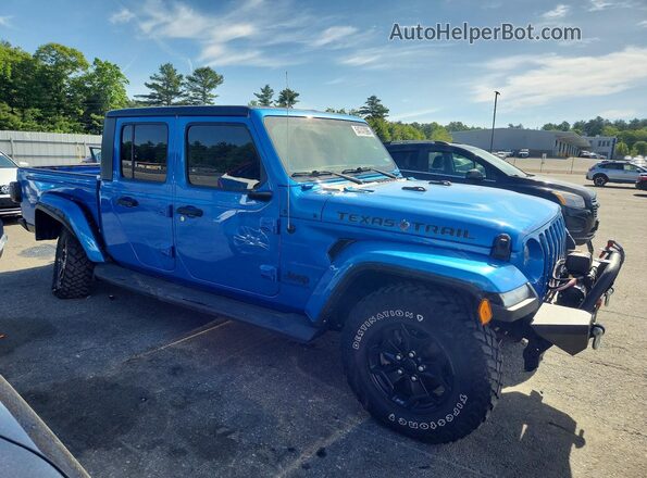 1C6HJTAG0ML563154 2021 JEEP GLADIATOR Blue Delantero derecho