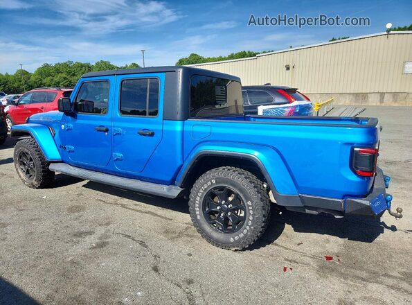 1C6HJTAG0ML563154 2021 JEEP GLADIATOR Blue Trasero izquierdo
