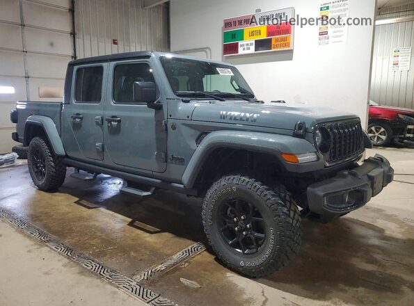 1C6HJTAG1RL118302 2024 JEEP GLADIATOR Blue Przód prawy
