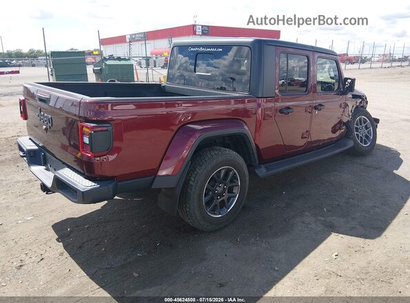 1C6HJTAG2ML518135 2021 JEEP GLADIATOR Бордовый Задняя правая четверть