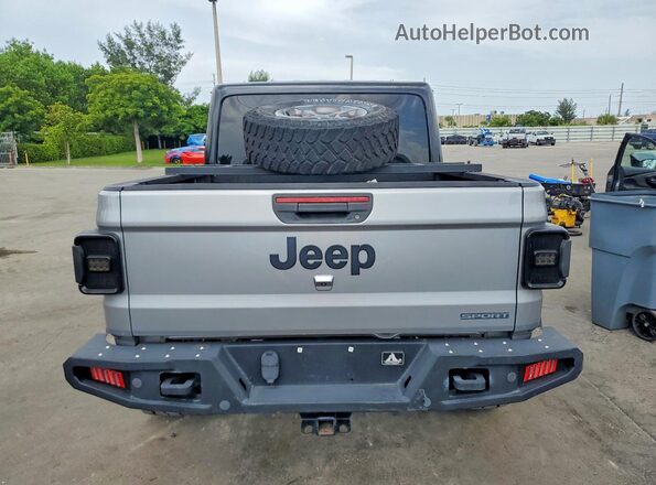 1C6HJTAG4LL215629 2020 JEEP GLADIATOR Silver Вид ззаду