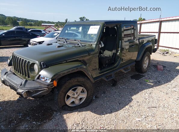 1C6HJTAG4PL531215 2023 JEEP GLADIATOR Green Vista tres cuartos delantera izquierda