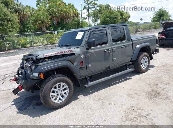1C6HJTAG5LL168255 2020 JEEP GLADIATOR Gray წინა მარცხენა ხედი სამი მეოთხედიდან