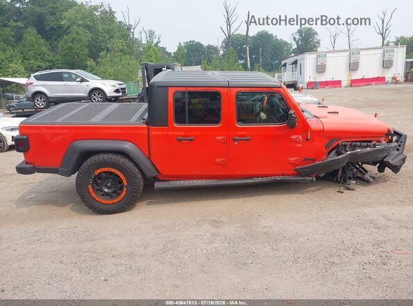 1C6HJTAG7LL144104 2020 JEEP GLADIATOR Orange Widok wnętrza z tyłu