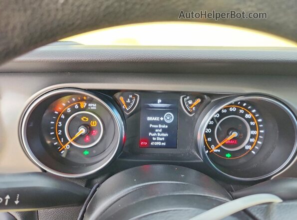 1C6HJTAG7PL554021 2023 JEEP GLADIATOR Yellow Widok zestawu wskaźników