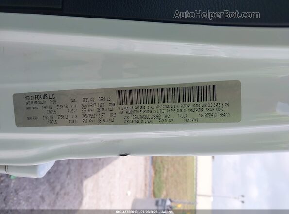 1C6HJTAG8LL129062 2020 JEEP GLADIATOR White Vista del compartimento del motor