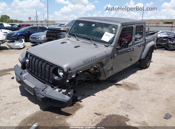 1C6HJTAG8ML592398 2021 JEEP GLADIATOR Gray წინა მარცხენა ხედი სამი მეოთხედიდან