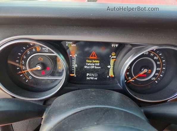1C6HJTAG8NL106920 2022 JEEP GLADIATOR Burgundy ხელსაწყოთა პანელის ხედი