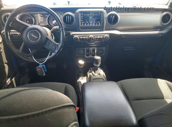1C6HJTAG9ML514146 2021 JEEP GLADIATOR Blue Dashboard view