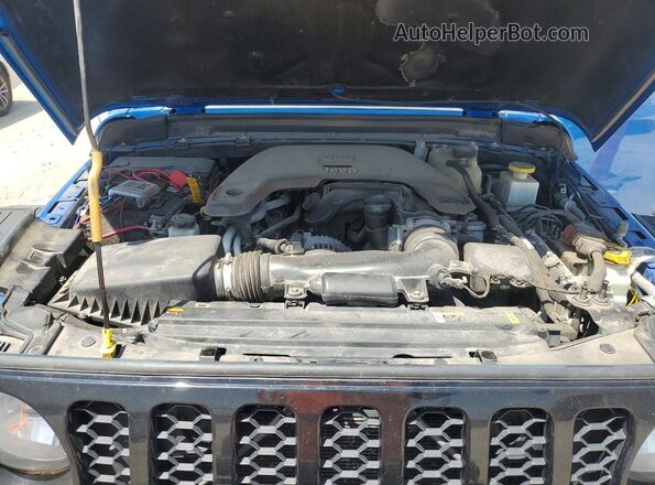 1C6HJTAG9ML514146 2021 JEEP GLADIATOR Blue Rear interior view