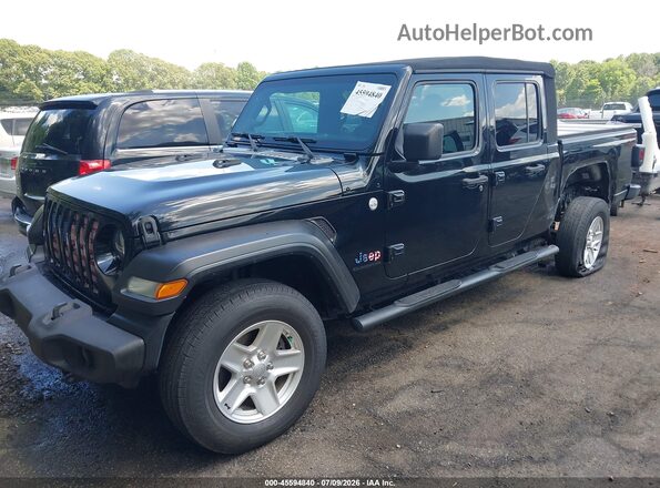 1C6HJTAGXLL126874 2020 JEEP GLADIATOR Black Передня ліва чверть