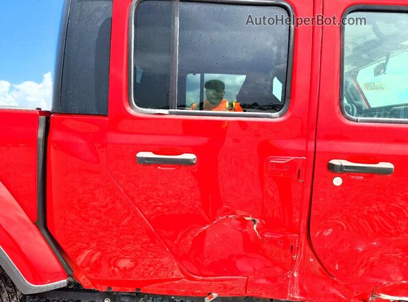 1C6HJTAGXPL535690 2023 JEEP GLADIATOR Red უკანა სალონის ხედი