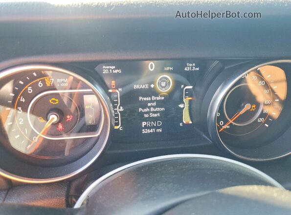 1C6HJTFG4LL203456 2020 JEEP GLADIATOR Tan Widok zestawu wskaźników