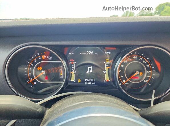 1C6JJTEG6PL581223 2023 JEEP GLADIATOR Green Instrument cluster view