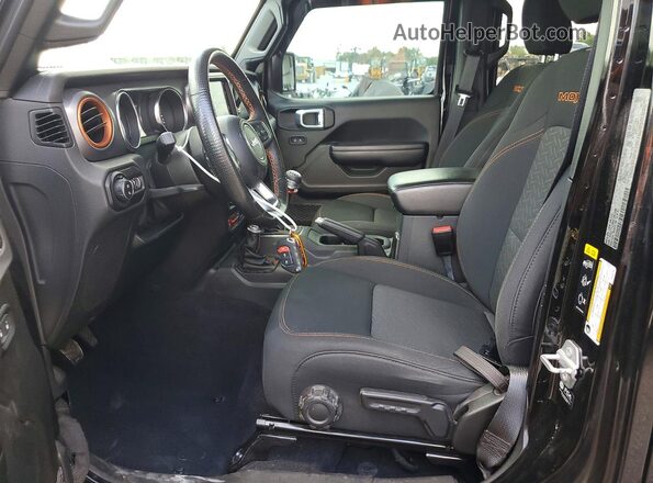 1C6JJTEG8ML581395 2021 JEEP GLADIATOR Black Front interior view