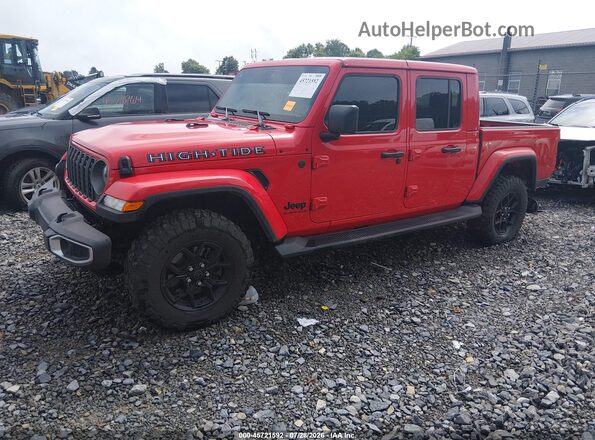 1C6PJTAG2SL528463 2025 JEEP GLADIATOR Red Առջևի ձախ երեք քառորդ տեսարան