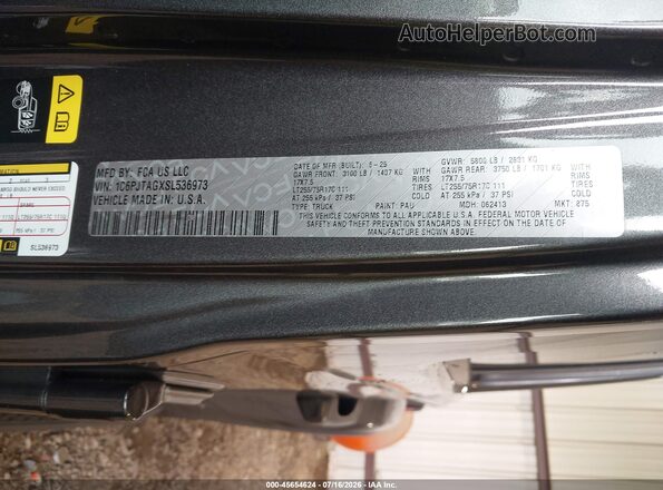 1C6PJTAGXSL536973 2025 JEEP GLADIATOR Gray Vista del compartimento del motor