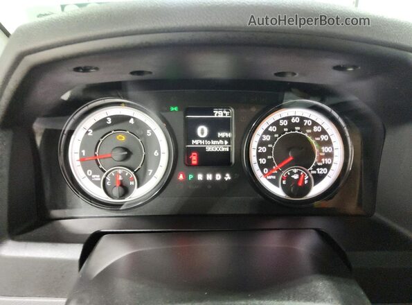 1C6RR6FG1KS657036 2019 RAM 1500 Белый Вид щитка приборов
