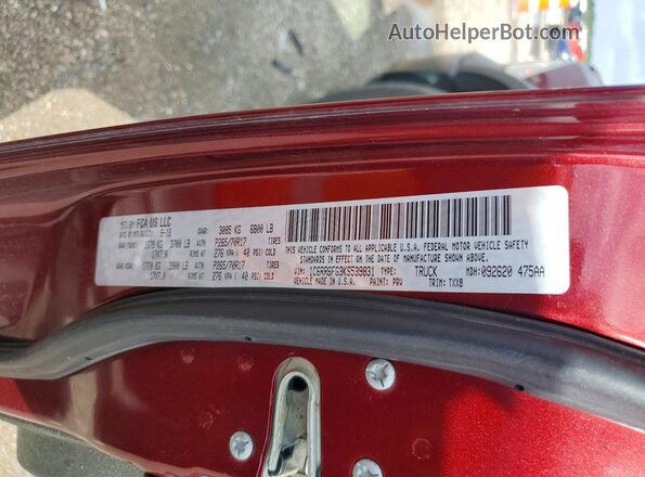 1C6RR6FG3KS539831 2019 RAM 1500 Red Vista del compartimento del motor
