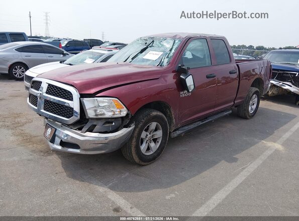 1C6RR6FG6JS340268 2018 RAM 1500 Red Առջևի ձախ երեք քառորդ տեսարան