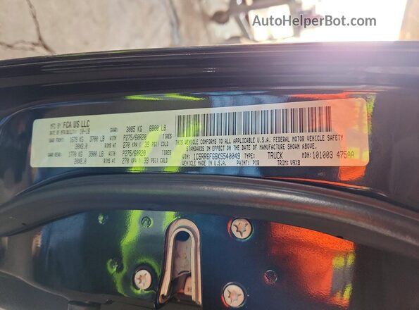 1C6RR6FG6KS540049 2019 RAM 1500 Черный Вид подкапотного пространства