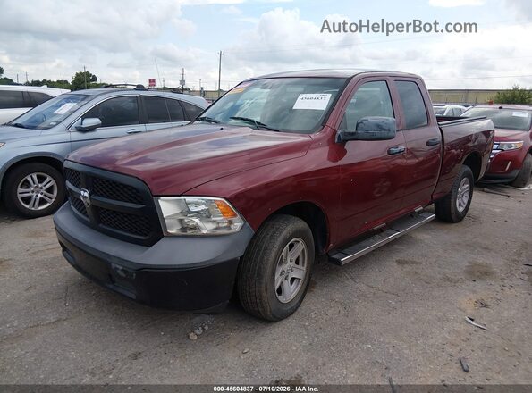 1C6RR6FG9JS347294 2018 RAM 1500 Red წინა მარცხენა ხედი სამი მეოთხედიდან