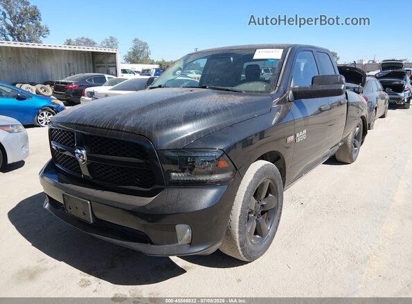 1C6RR6FT3GS142298 2016 RAM 1500 Black წინა მარცხენა ხედი სამი მეოთხედიდან