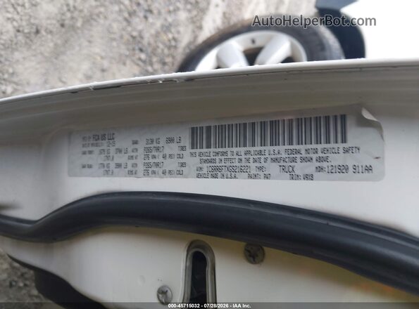 1C6RR6FTXGS216221 2016 RAM 1500 White Շարժիչի բաժամունքի տեսք
