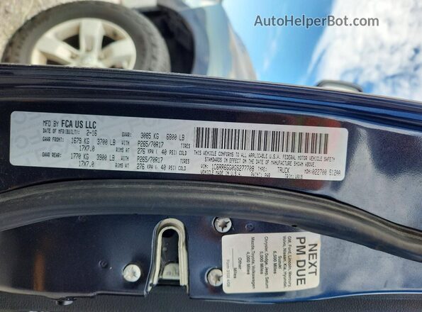 1C6RR6GG0GS277708 2016 RAM 1500 Gray ძრავის განყოფილების ხედი
